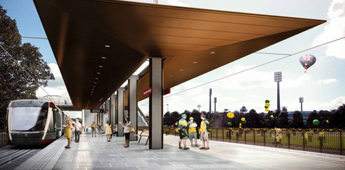 Sydney CBD & SE Light Rail Prototype Stop Unveiled